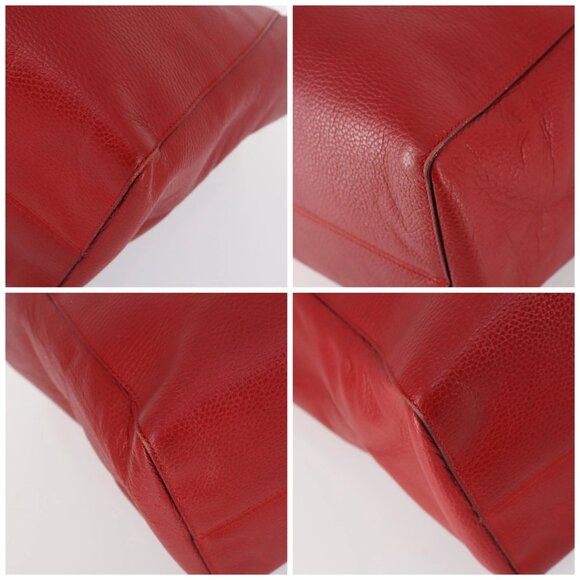 GUCCI Swing Tote Bag Leather Red Gold 354397 Auth 144275 - Picture 14 of 16